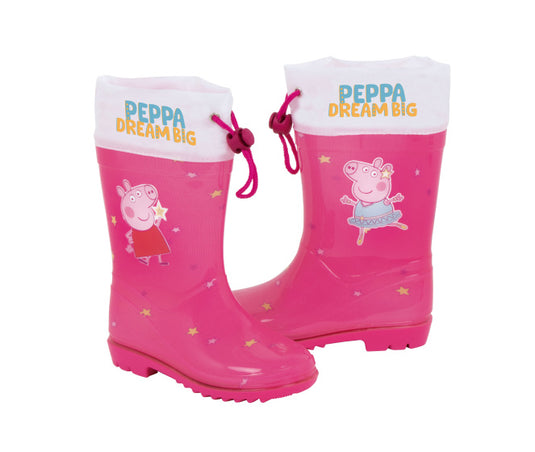Arditex Regenlaarzen Peppa Pig Dream Big Pvc roze/wit Mt 32