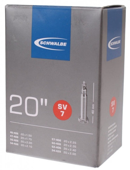 Schwalbe Binnenband 20 X 1.5/2 Inch (40/62-406/428) Sv7 Fv 40 Mm