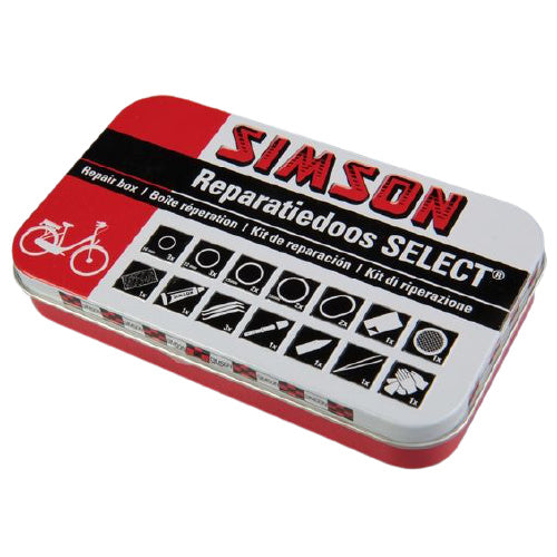 Simson Reparatiedoos Select 12,5 Cm Aluminium Rood/Wit 23-Delig