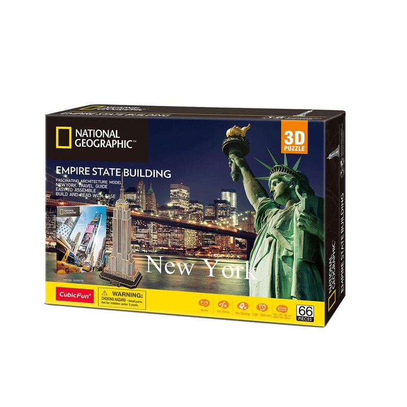 Laad de afbeelding in de Gallery-viewer, Cubic Fun National Geographic 3D Puzzel The Empire State Building 66 Stukjes
