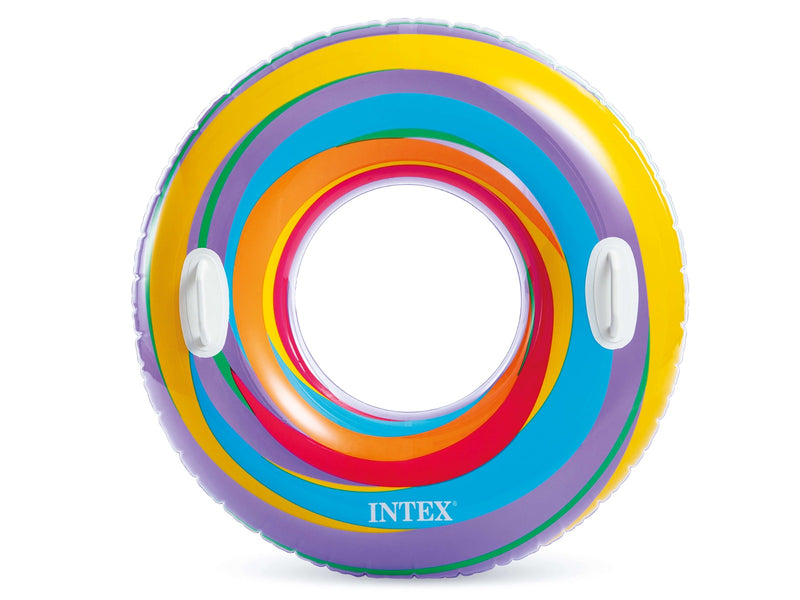 Laad de afbeelding in de Gallery-viewer, Intex Swirly Whirly Zwemband Met Handgrepen Ø 91Cm
