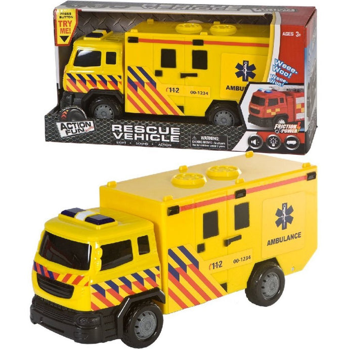 Overige Merken Ambulance Friction Truck + Licht En Geluid