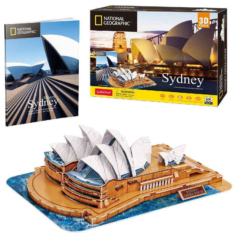 Laad de afbeelding in de Gallery-viewer, Cubic Fun National Geographic 3D Puzzel Opera House Sydney 85 Stukjes
