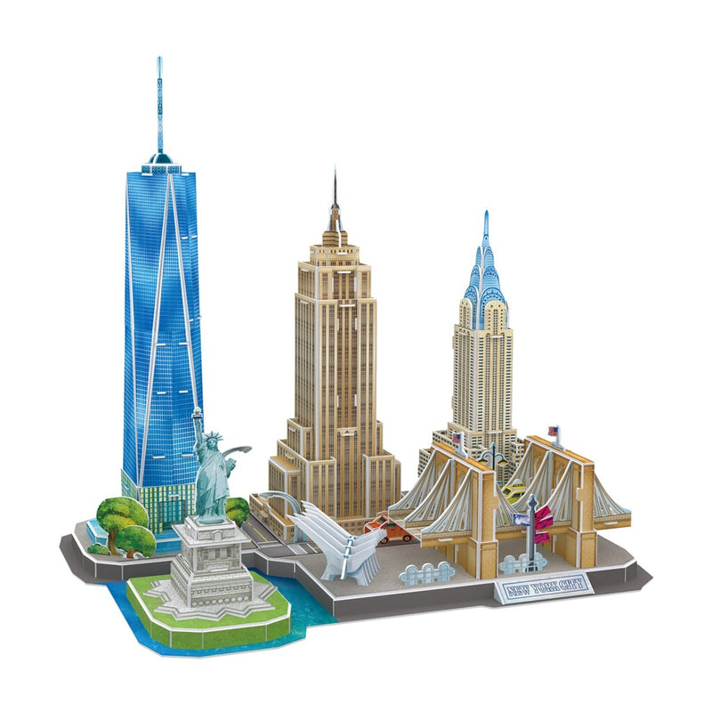 Laad de afbeelding in de Gallery-viewer, Cubic Fun City Line 3D Puzzel New York City 123 Stukjes
