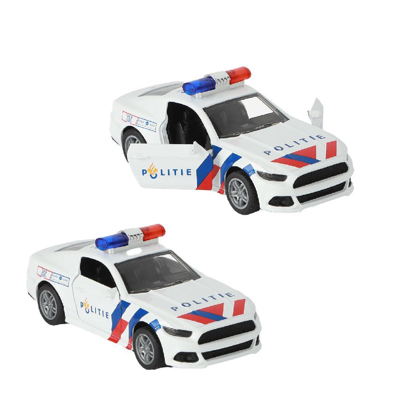 Laad de afbeelding in de Gallery-viewer, 112 Pull-Back Politie Sportwagen 1:36 + Licht En Geluid
