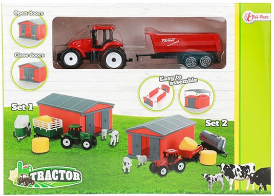 Toi-Toys Toi Toys Tractor Set Met Schuur Verschillende Uitvoeringen