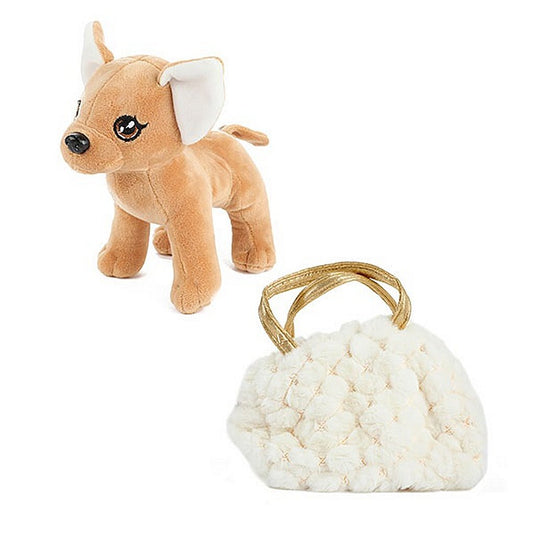 Toi-Toys Pluchen Chihuahua Hond In Blingbling Handtas Assorti