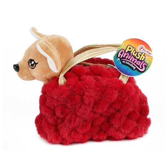Toi-Toys Pluchen Chihuahua Hond In Blingbling Handtas Assorti