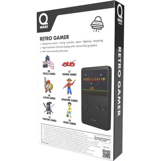 Overige Merken Qware Retro Spelcomputer 240 Games Zwart