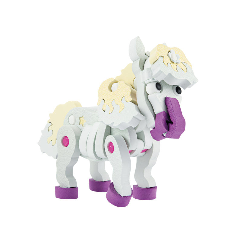 Laad de afbeelding in de Gallery-viewer, Toi-Toys 3D Puzzel Constuksructiefoam Paard Diy Set S
