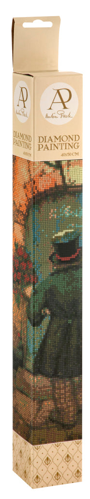 Laad de afbeelding in de Gallery-viewer, Grafix Diamond Painting Anton Pieck Man Met Rozen 40X50Cm
