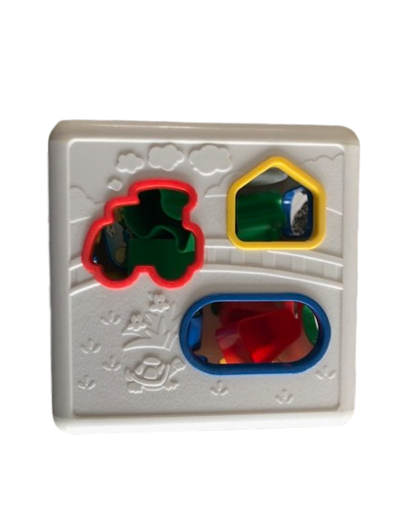 Laad de afbeelding in de Gallery-viewer, Kubus puzzel met klok en figuurtjes (Tweedehands)
