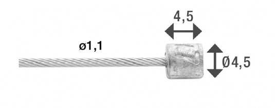 Elvedes Versnellingsbinnenkabel Shimano 2.25 M 1,1 Mm Zilver