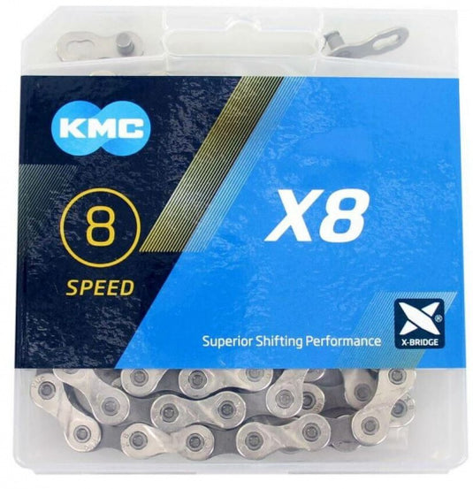 Kmc Ketting X8 Smal 1/2 X 3/32 Inch 114S 6/7/8 Speed Staal