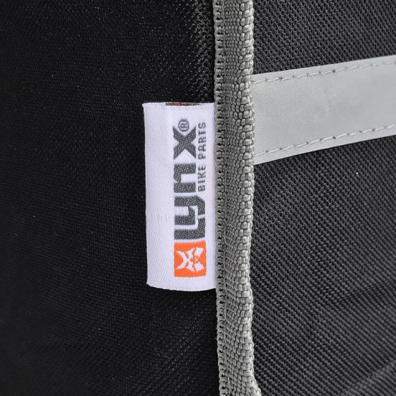 Laad de afbeelding in de Gallery-viewer, Lynx Dubbele Fietstas Polyester 32L  zwart/grijs
