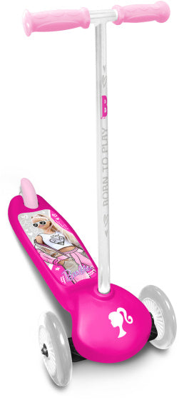 Laad de afbeelding in de Gallery-viewer, Stamp 3-Wiel Kinderstep Barbie Meisjes Voetrem Roze
