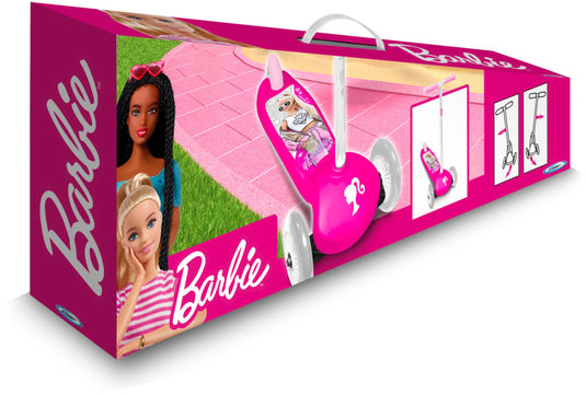 Stamp 3-Wiel Kinderstep Barbie Meisjes Voetrem Roze