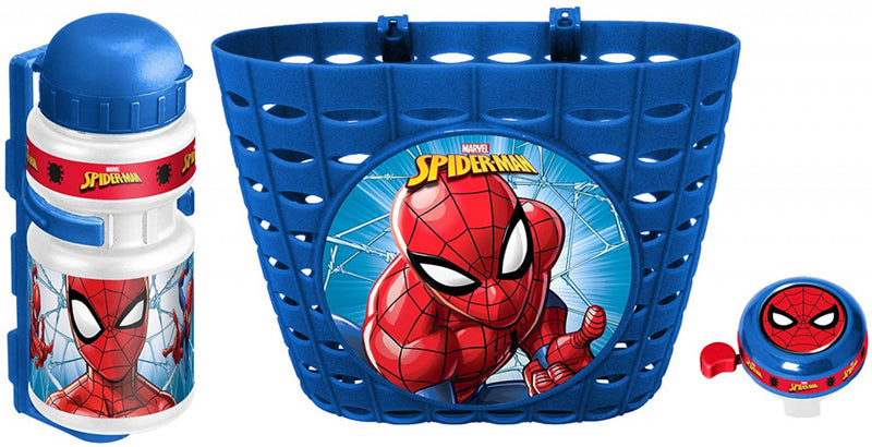 Laad de afbeelding in de Gallery-viewer, Stamp Fietsaccessoireset Marvel Spider-Man Junior Blauw 3-Delig
