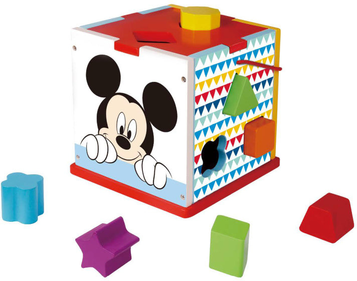 Laad de afbeelding in de Gallery-viewer, Tooky Toy Mickey Mouse Houten Vormenstoof 12 Maanden 11-Delig
