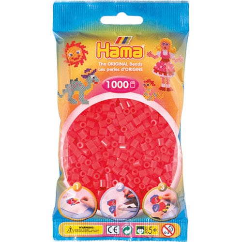 Hama Strijkkralen 1000 Stuks Rood Neon