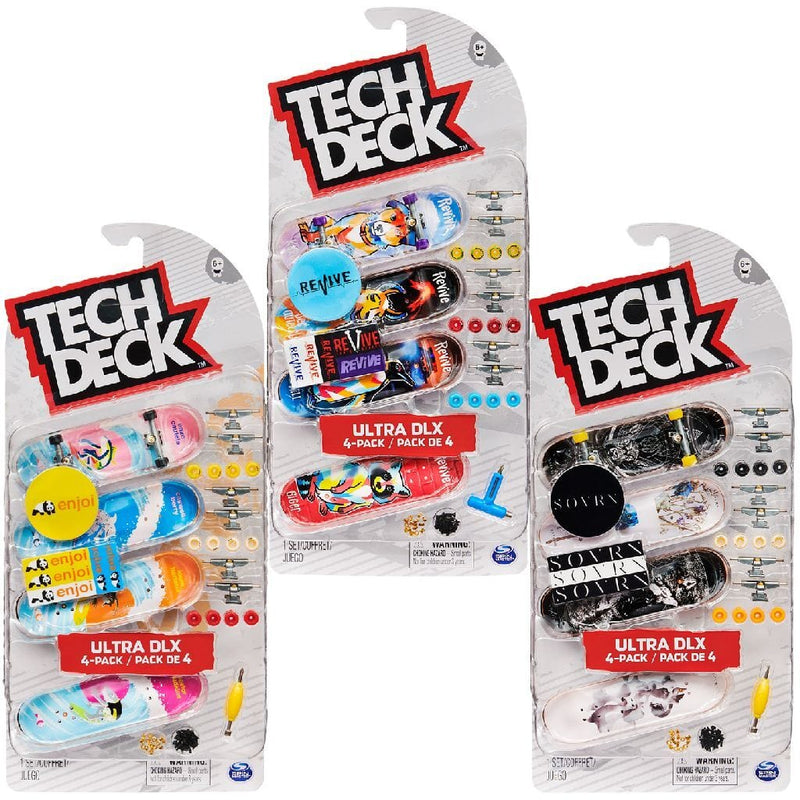 Laad de afbeelding in de Gallery-viewer, Tech Deck Ultra Dlx Fingerboards 4-Pack Assorti
