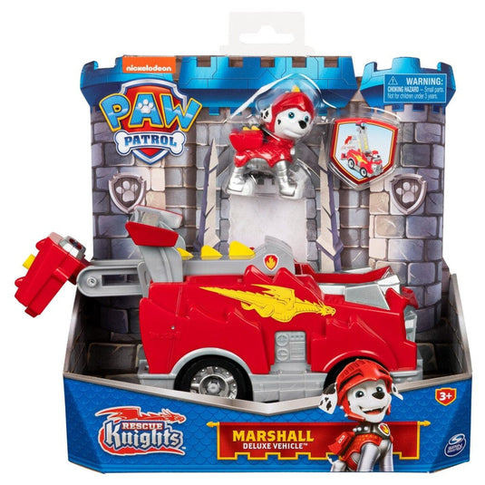 Paw Patrol Rescue Knights Marshall + Deluxe Voertuig