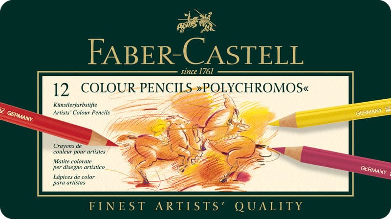 Laad de afbeelding in de Gallery-viewer, Faber Castell Fc-110012 Kleurpotlood Polychromos 3,8Mm Kerndikte Etui Ã 12 Stuks
