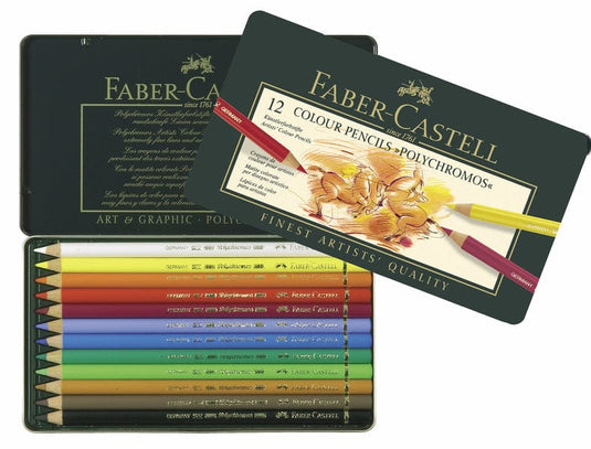 Faber Castell Fc-110012 Kleurpotlood Polychromos 3,8Mm Kerndikte Etui Ã 12 Stuks