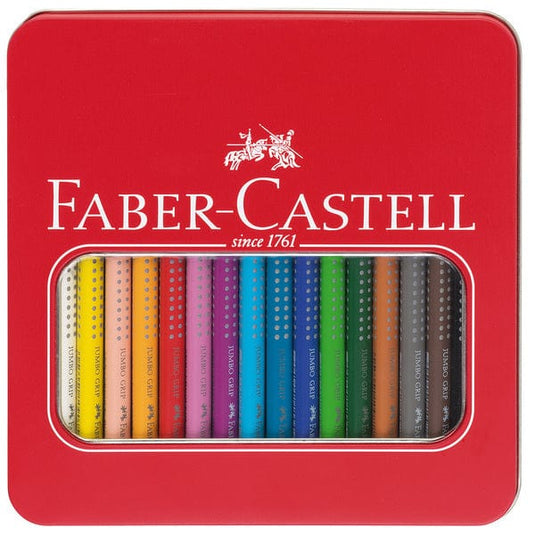 Faber Castell Fc-110916 Kleurpotlood Jumbo Grip Etui Met 16 Stuks Assorti