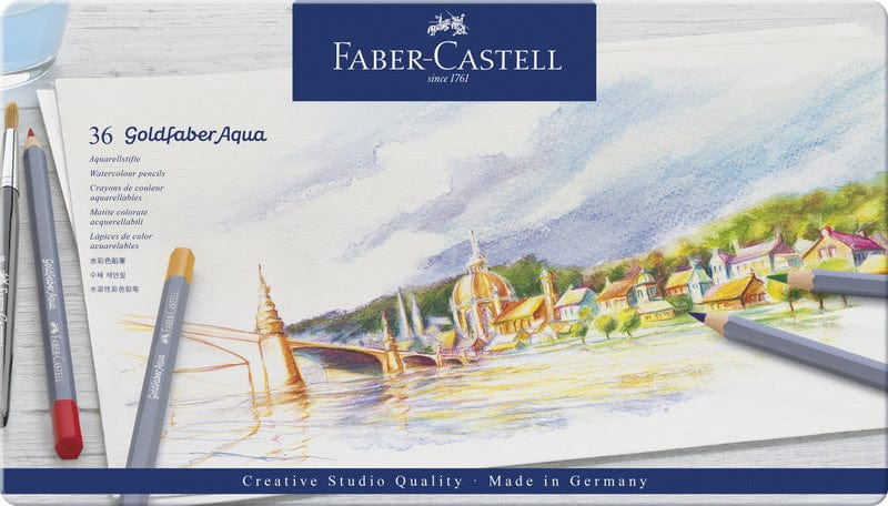 Laad de afbeelding in de Gallery-viewer, Faber Castell Fc-114636 Aquarelkleurpotlood Faber-Castell Goldfaber Etui 36 Stuks
