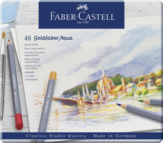 Laad de afbeelding in de Gallery-viewer, Faber Castell Fc-114648 Aquarelkleurpotlood Faber-Castell Goldfaber Etui 48 Stuks
