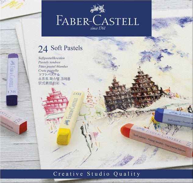 Laad de afbeelding in de Gallery-viewer, Faber Castell Fc-128324 Pastelkrijt Creative Studio Softpastel 24 Delig Etui
