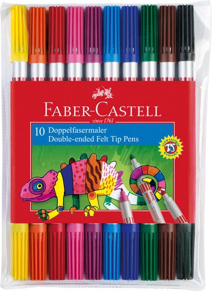 Faber Castell Fc-151110 Viltstiften Duo Etui Met 10 Stuks