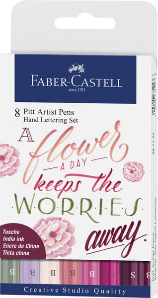 Laad de afbeelding in de Gallery-viewer, Faber Castell Fc-267124 Tekenstift Faber-Castell Pitt Artist Pen Letteringset 8X
