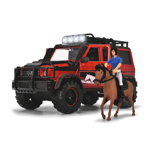 Dickie Toys Mercedes-Benz Amg 500 Jeep Met Paardentrailer + Batterij