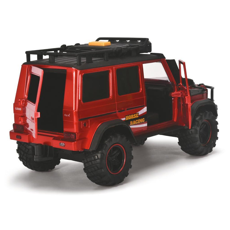 Laad de afbeelding in de Gallery-viewer, Dickie Toys Mercedes-Benz Amg 500 Jeep Met Paardentrailer + Batterij
