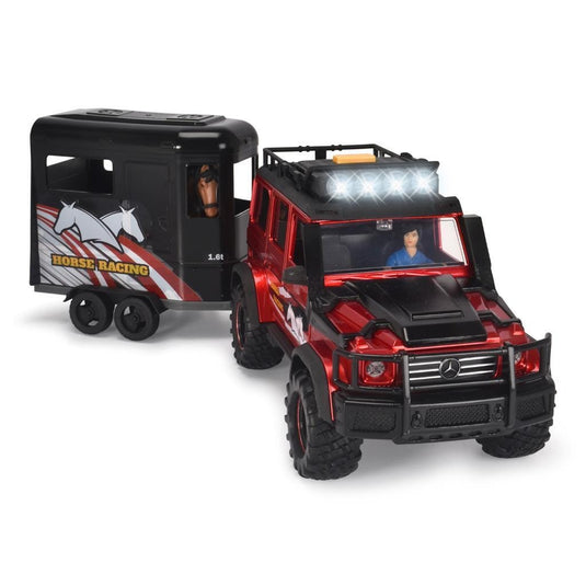 Dickie Toys Mercedes-Benz Amg 500 Jeep Met Paardentrailer + Batterij