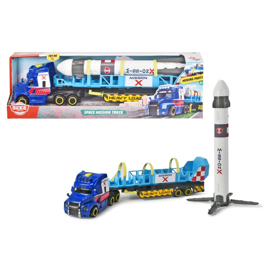 Dickie Toys Vrachtwagen Met Oplegger + Raket