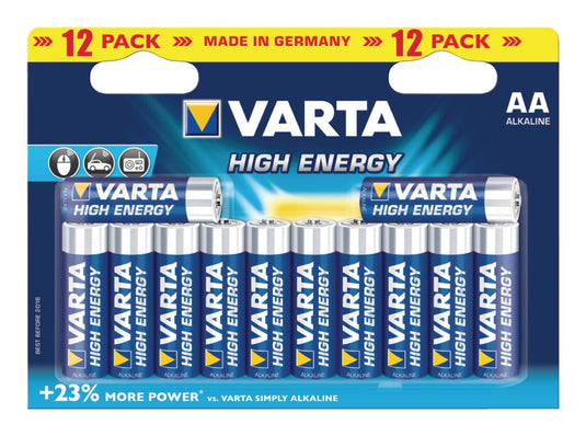 Varta 4906-12B Battery Alkaline Aa/Lr6 1.5 V High Energy 12 Pack