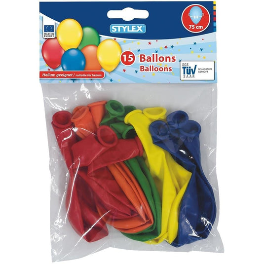 Stylex Helium Ballonnen 75 Cm 15 Stuks