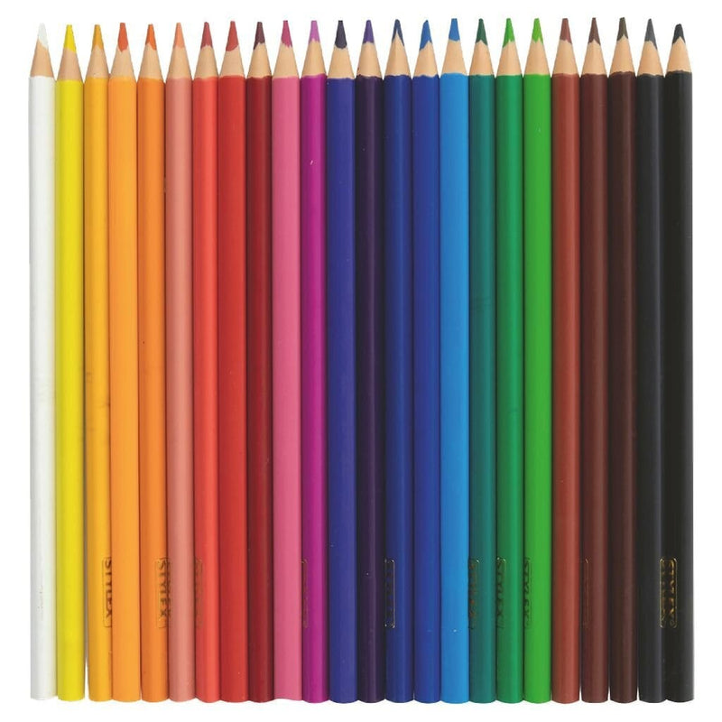 Laad de afbeelding in de Gallery-viewer, Stylex Driehoekige Kleurpotloden 24 Kleuren
