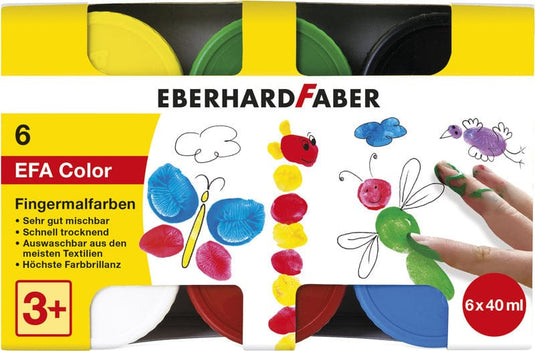 Eberhard Faber Ef-578606 Vingerverf 6 Kleuren 6X40Ml