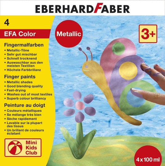 Eberhard Faber Ef-578802 Vingerverfset Efa Metallic Set 4 X 100Ml Assorti