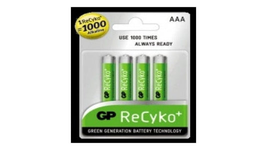 Gp Batteries Gp R2U-Aaa-01 Batterij Nimh Aaa/Lr03 1.2 V 820 Mah Recyko+ 4-Blister