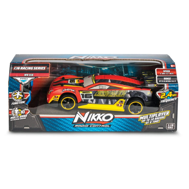 Laad de afbeelding in de Gallery-viewer, Nikko Nfr Rc Auto Racing 28 Cm Rood 1:16

