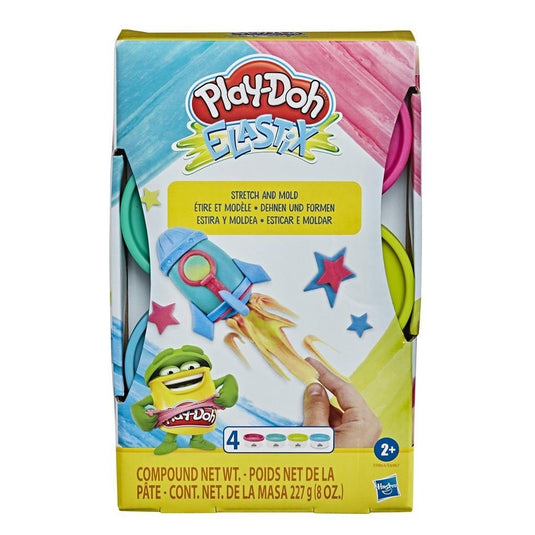 Play-Doh Elastix Klei 4 Potjes Assorti