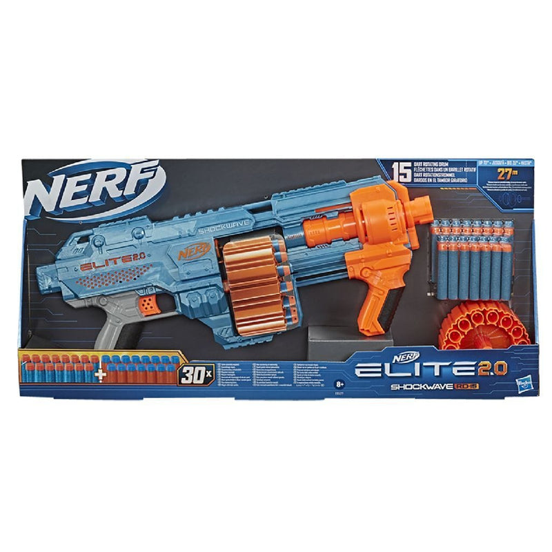 Laad de afbeelding in de Gallery-viewer, Nerf Elite 2.0 Shockwave Rd 15 Blaster + 30 Darts
