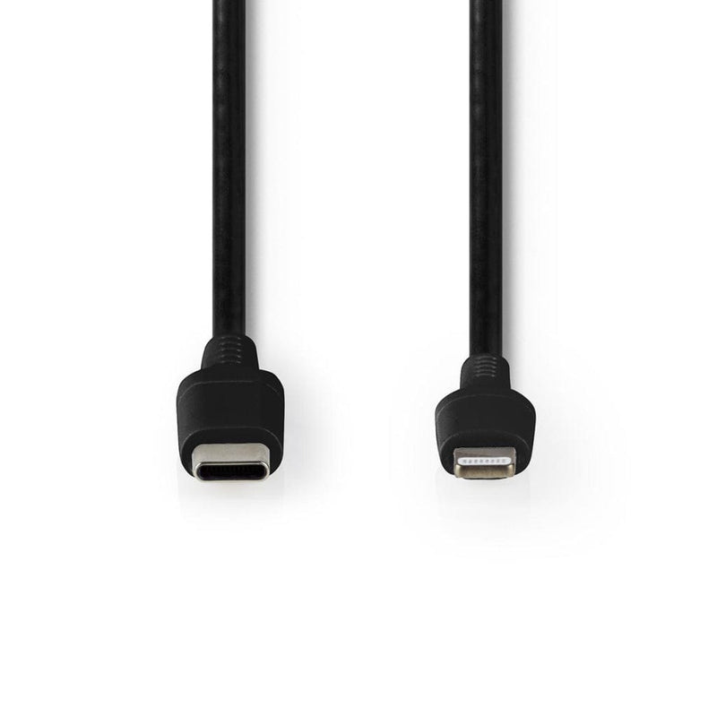 Laad de afbeelding in de Gallery-viewer, Nedis Ccgw39650Bk10 Apple Lightning Cable Apple Lightning 8-Pin Male - Usb-C&Trade; 1.0 M Zwart
