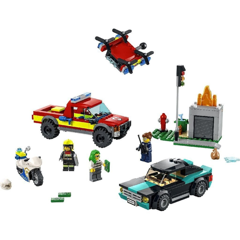 Laad de afbeelding in de Gallery-viewer, Lego City 60319 Brandweer En Politie Achtervolging
