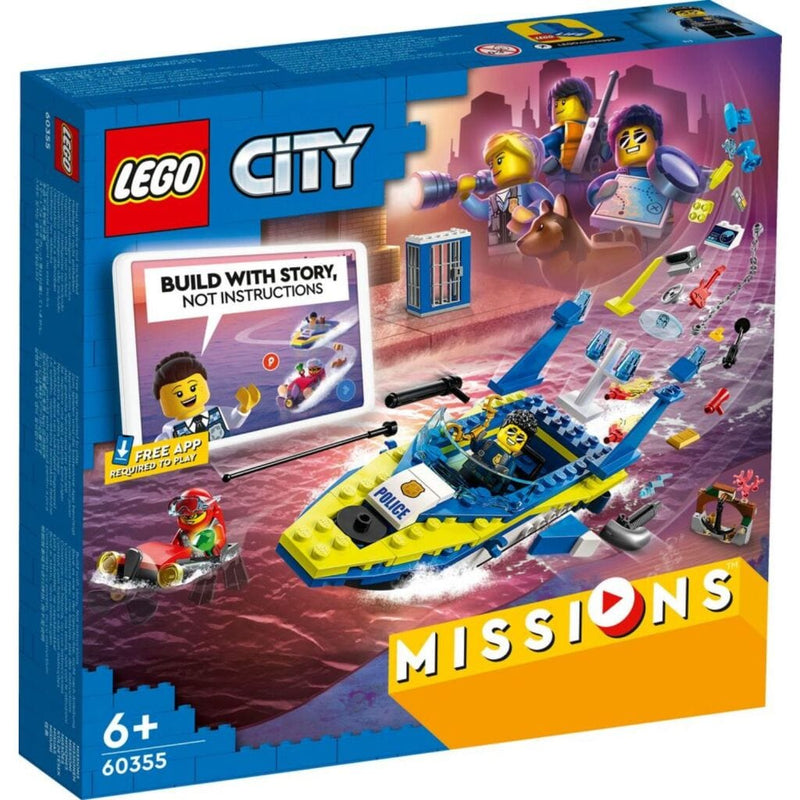 Laad de afbeelding in de Gallery-viewer, Lego City 60355 Missions Waterpolitie Recherchemissies
